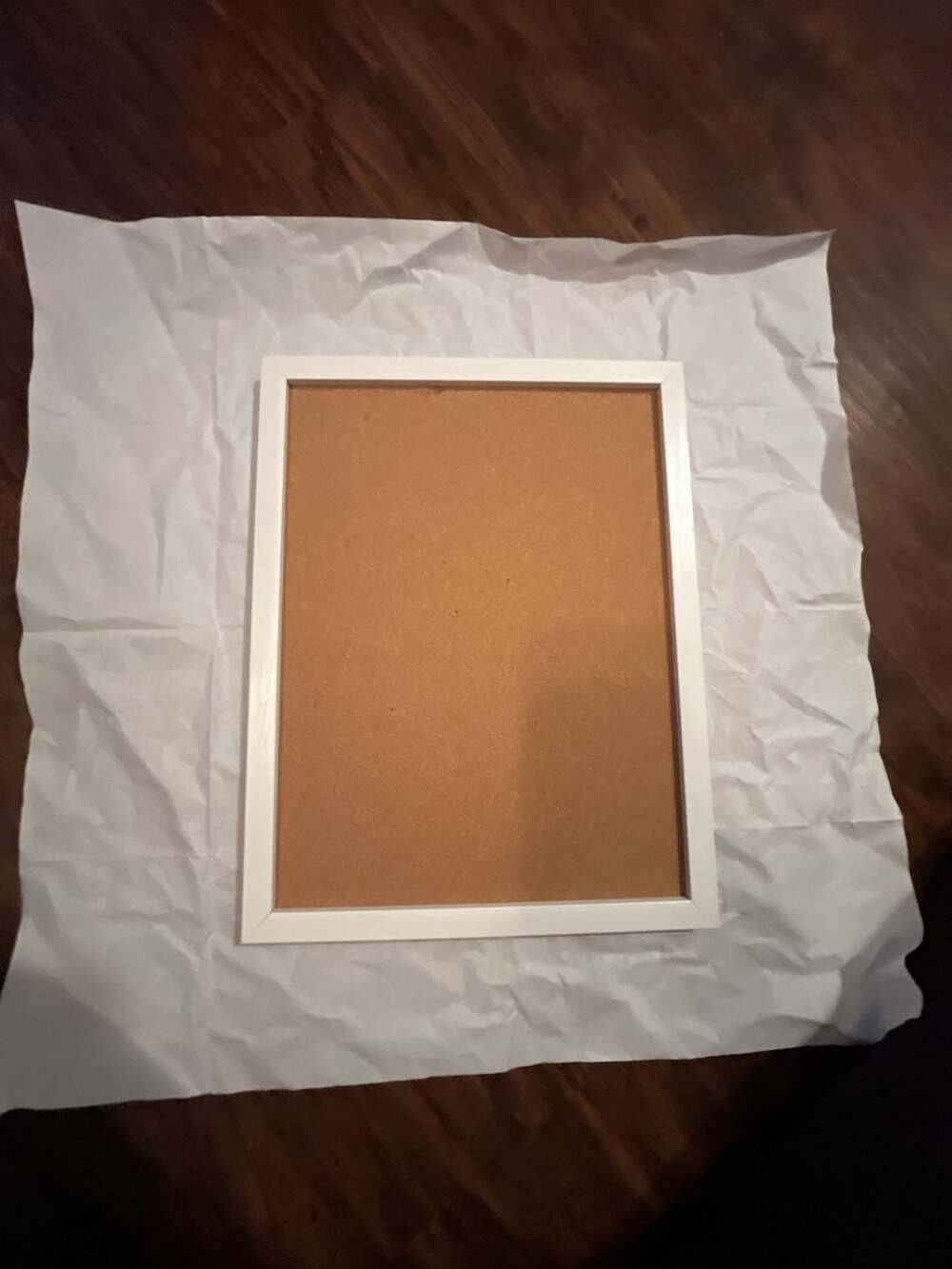 White Framed Cork Bulletin Board